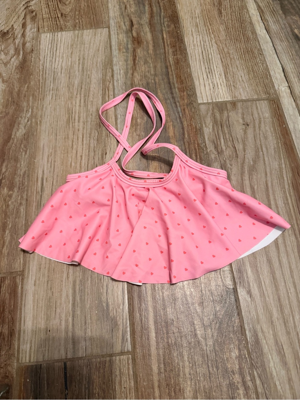 Kortni Jeane Mini Pink Hearts Swing Swim Top